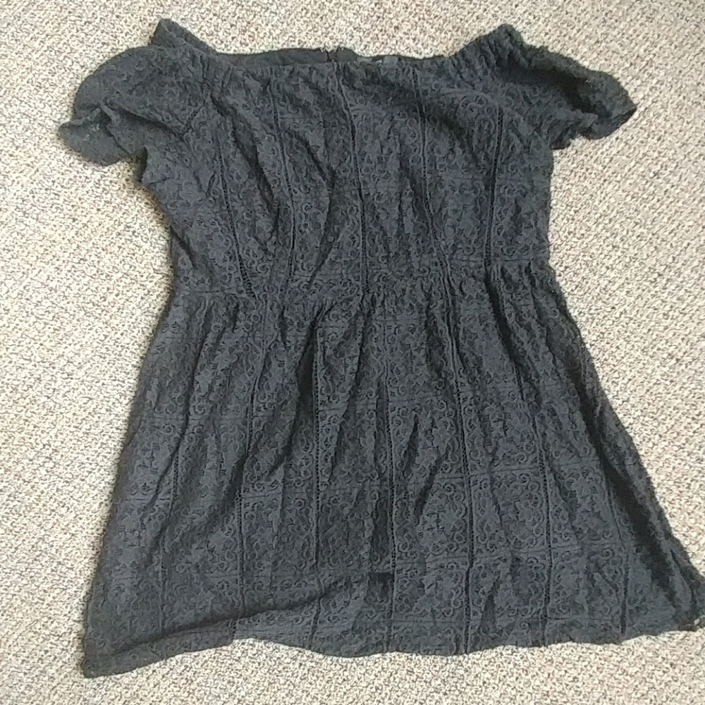 Off the shoulder little black dress